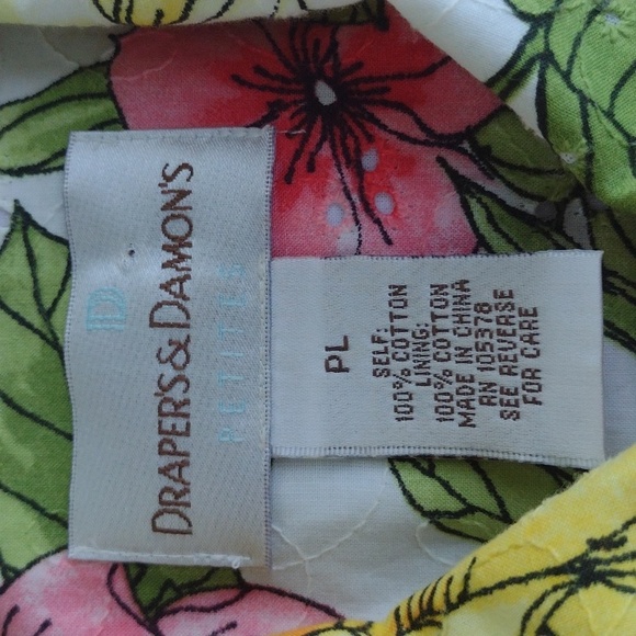 Draper's & Damon's Floral Eyelet Button-up Jacket PL - Picture 7 of 8